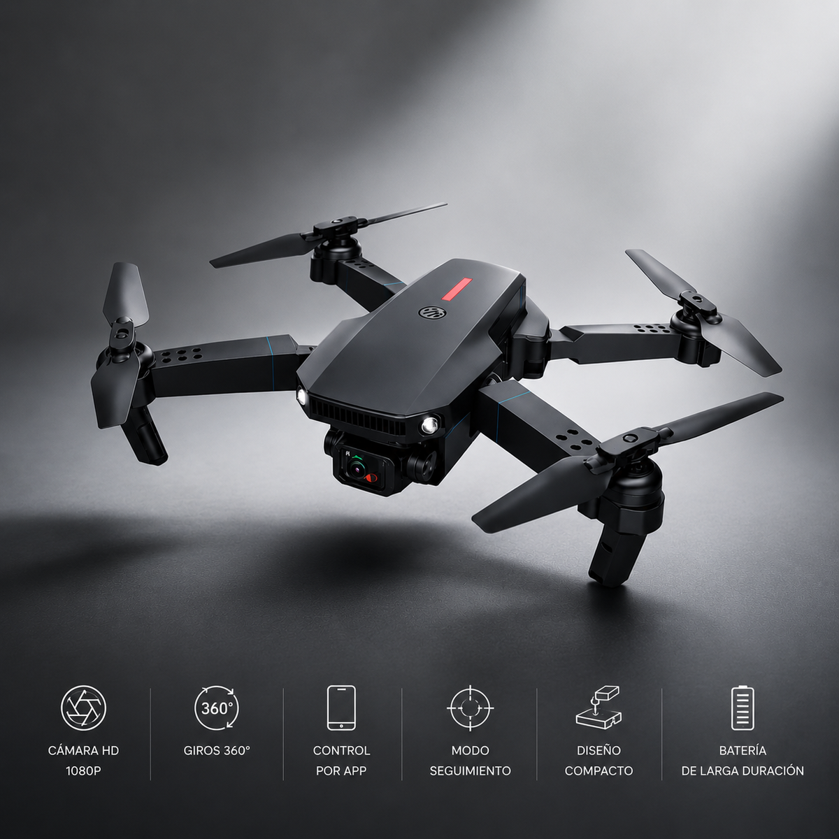 DRONE mdPRO™ con Cámara HD y Control para Celular
