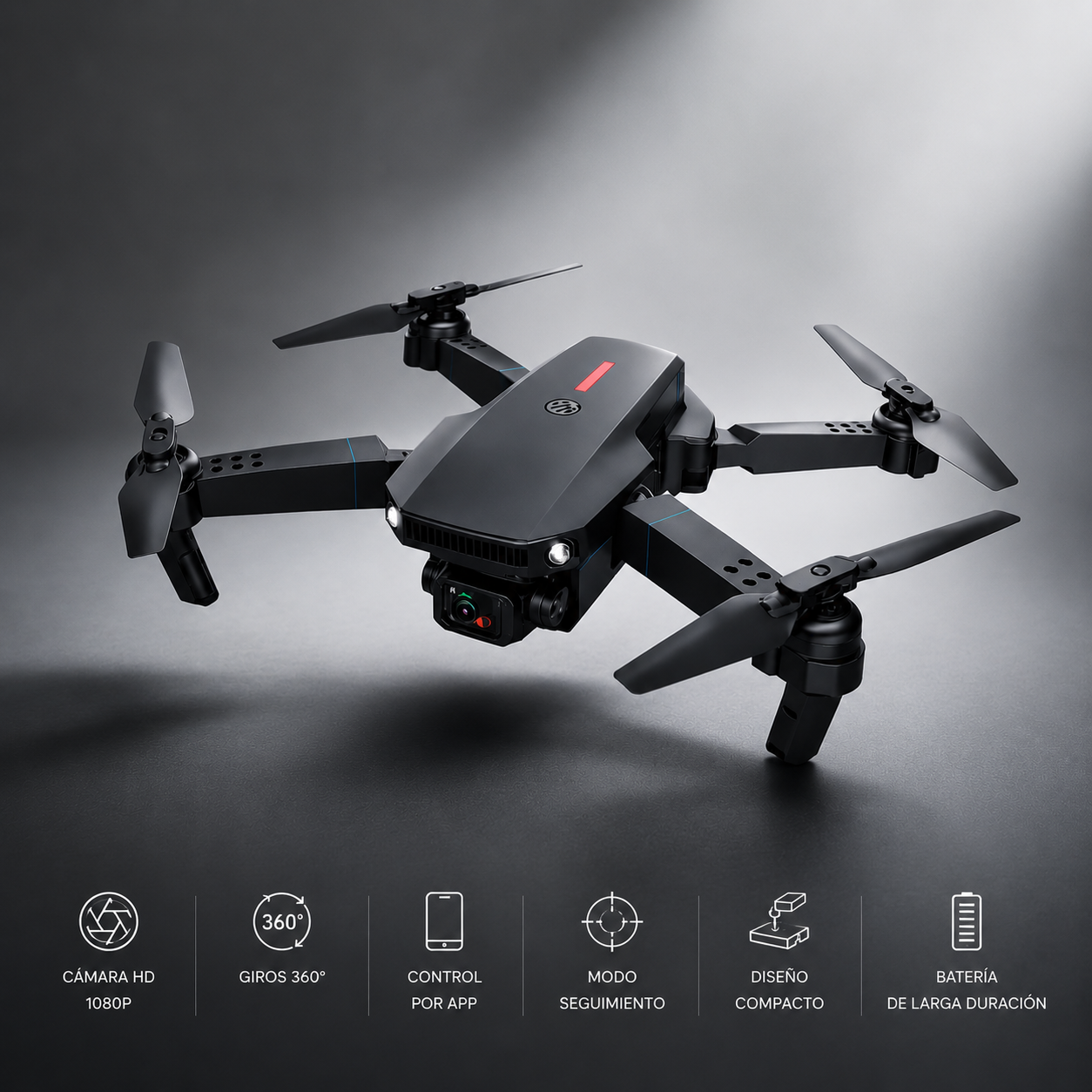 DRONE mdPRO™  con Cámara HD y Control para Celular