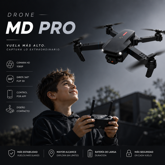 DRONE mdPRO™  con Cámara HD y Control para Celular